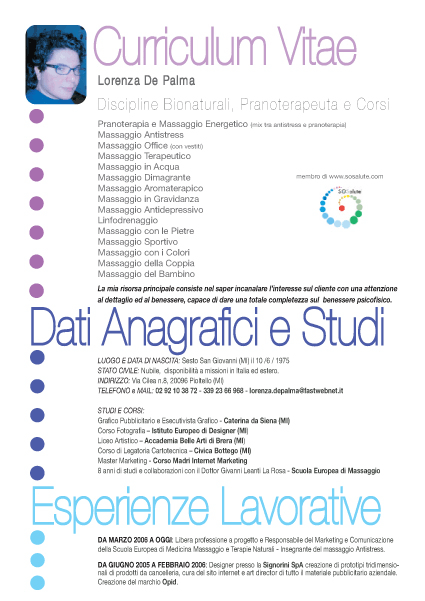 Curriculum pagina 1