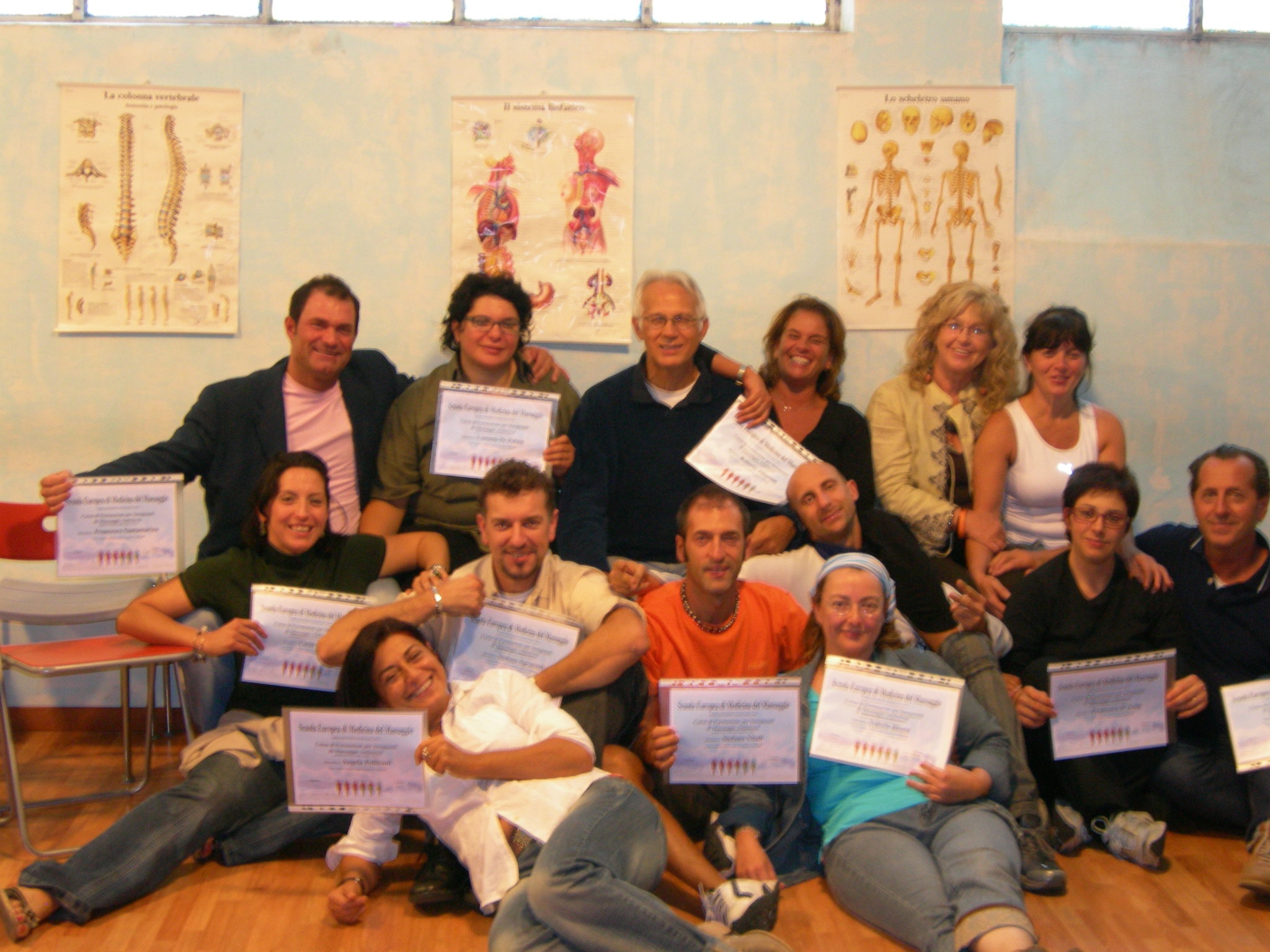Lorenza De Palma con gli insegnanti del corso — Settembre 2007